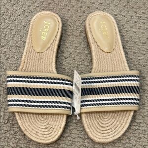 NWT J.Crew Striped Sandals